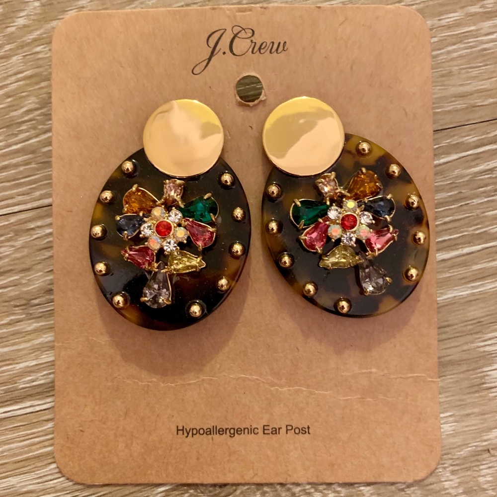 J. Crew Rainbow Jeweled Earrings